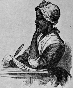 A sketch of Phillis Wheatley in the 1893 book "Women of Distinction" by Lawson A. Scruggs. (Public domain)