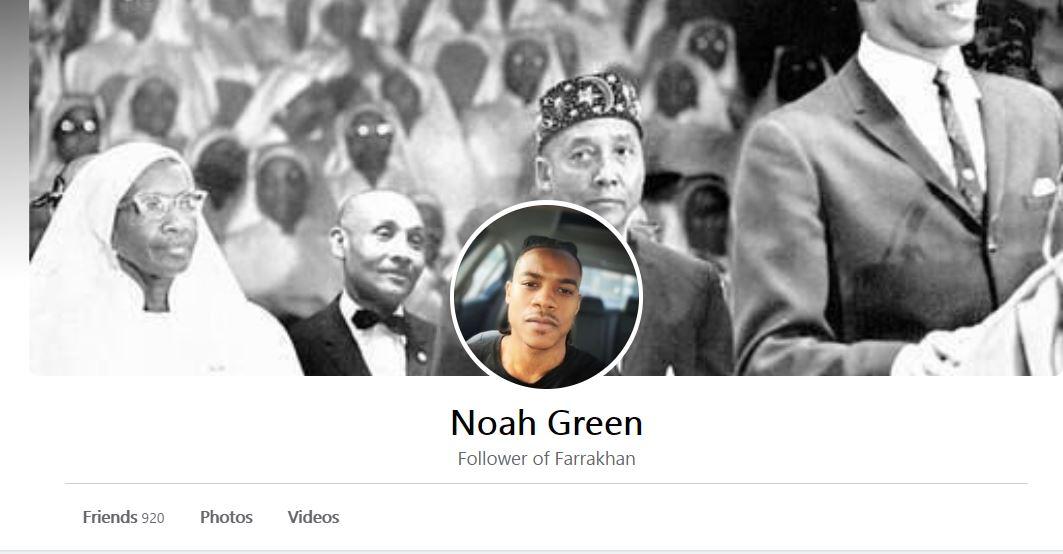 A screenshot of Noah Green's Facebook account, which was archived before the technology giant removed it. (Facebook)