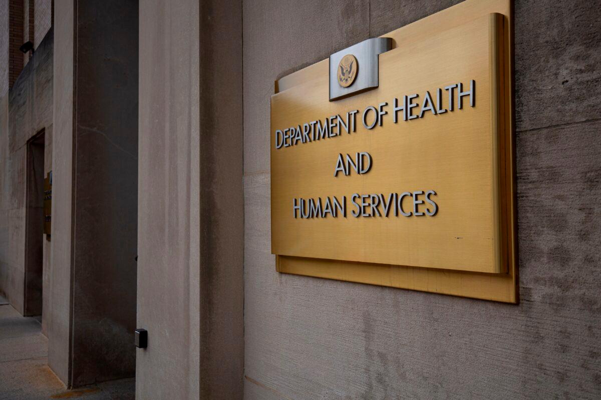  The U.S. Department of Health and Human Services (HHS) building is seen in Washington, on July 22, 2019. (Alastair Pike/AFP via Getty Images)