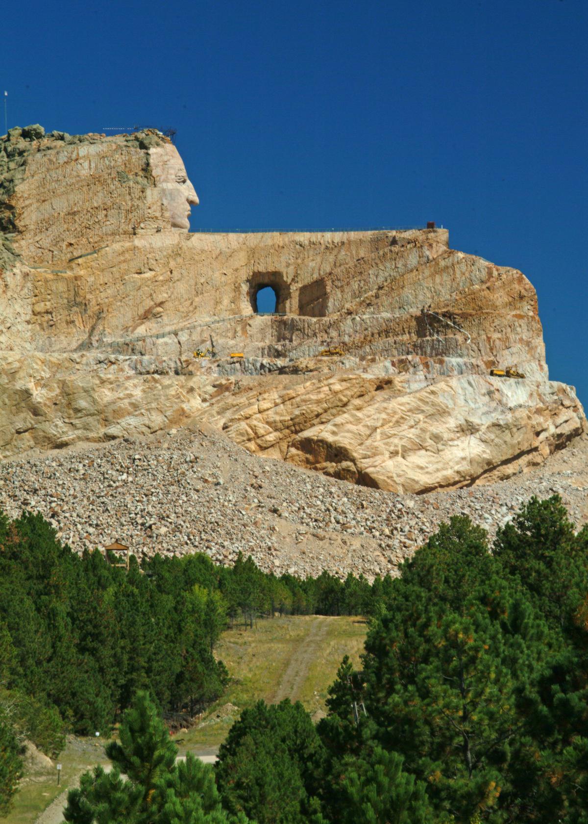 The idea for the Crazy Horse Memorial came about in late 1939, as nearby Mount Rushmore was well along. (Fred J. Eckert)