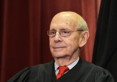Associate Justice Stephen Breyer poses for the official group photo at the U.S. Supreme Court in Washington on Nov. 30, 2018. (Mandel Ngan/AFP via Getty Images)