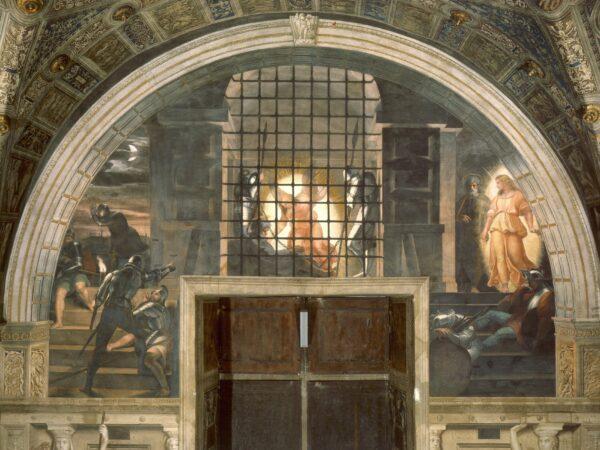 “Liberation of Saint Peter,” 1514, by Raphael. Fresco. Vatican Museums, Vatican City. (Public Domain)
