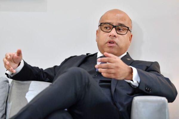 Sanjeev Gupta, head of the GFG Alliance, speaks during an interview with AFP in London on Jan. 28, 2019. (BEN STANSALL/AFP via Getty Images)