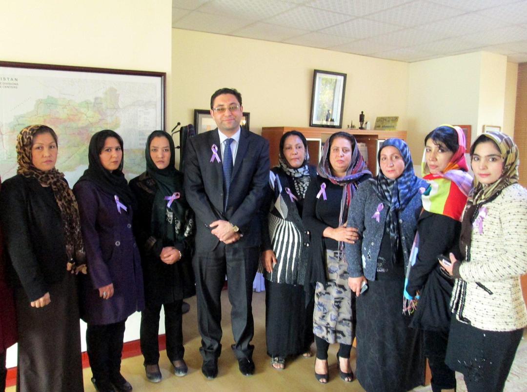 Afghanistan’s Ambassador to India and the former senior political advisor to the Afghan National Security Council, Farid Mamundzay along with women in local governance in Kabul. (Picture courtesy Farid Mamundzay)