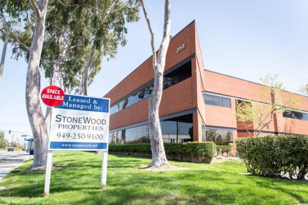 Commercial real estate properties sit on the market in Costa Mesa, Calif., on April 9, 2021. (John Fredricks/The Epoch Times)