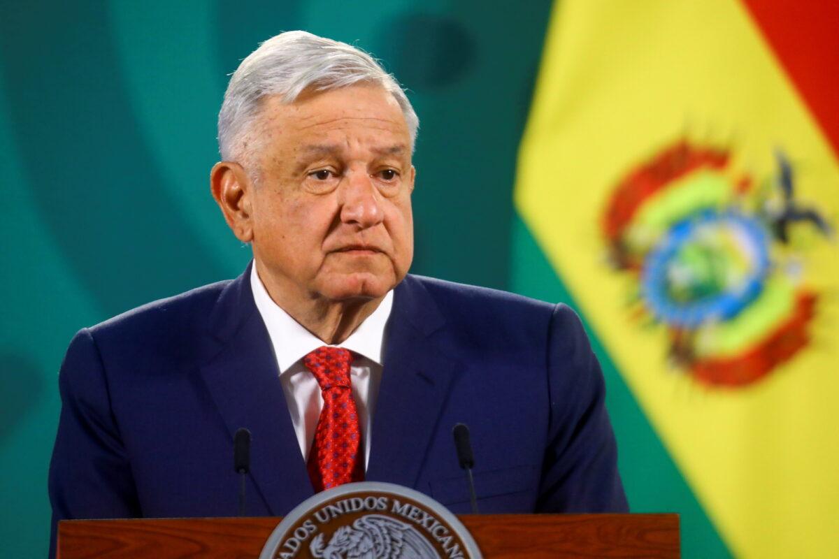 Mexico's President Andres Manuel Lopez Obrador speaks during a news conference in Mexico City, Mexico, on March 24, 2021. (Edgard Garrido/Reuters)