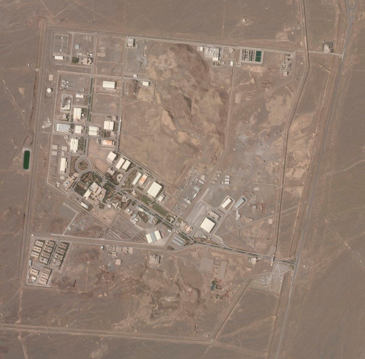 The Natanz uranium enrichment facility in a satellite photo, in Natanz, Iran, on April 7, 2021. (Planet Labs Inc. via AP)
