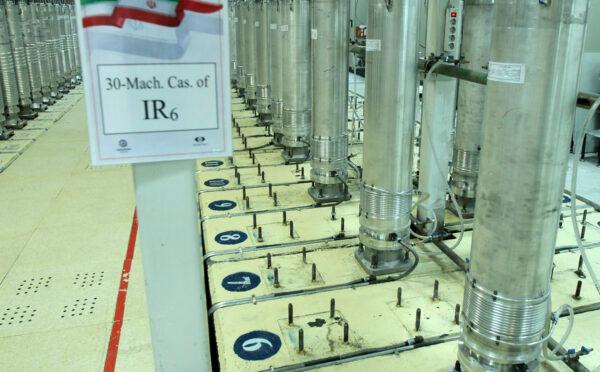 Centrifuge machines in the Natanz uranium enrichment facility in central Iran in a file photo released on Nov. 5, 2019. (Atomic Energy Organization of Iran via AP)