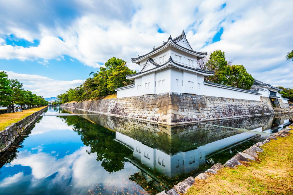 Nijo Castle was built in 1603 to protect the Imperial Palace, in Kyoto, Japan. (Beeboys/Shutterstock)