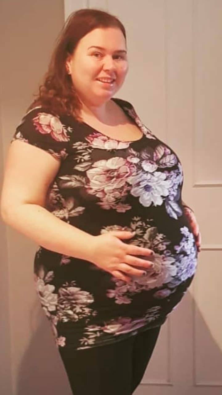 Claire Cowen while she was pregnant. (SWNS)