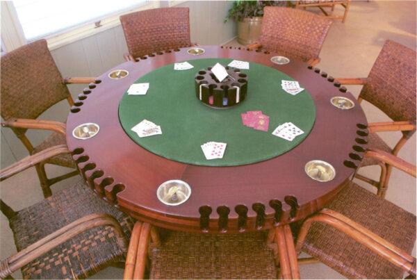 The poker table at Harry S. Truman's Little White House in Key West is set up as if a game is about to begin. (Courtesy of Victor Block)