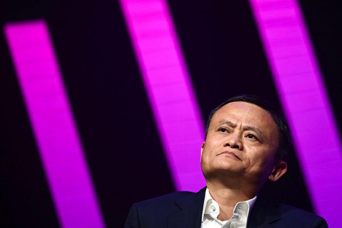 Jack Ma, chief executive of Chinese e-commerce giant Alibaba, speaks during his visit at the Vivatech startups and innovation fair in Paris on May 16, 2019. (Philippe Lopez/AFP via Getty Images)