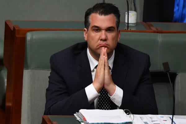 Minister of Housing Michael Sukkar reacts during Question Time in the House of Representatives at Parliament House on March 22, 2021, in Canberra, Australia. (Sam Mooy/Getty Images)