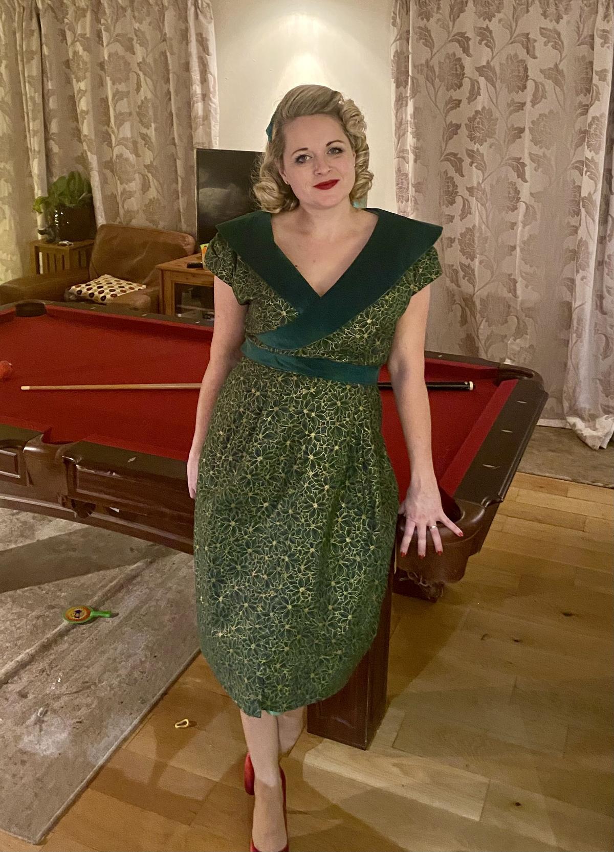 Rosie wearing a handmade dress made from a Butterick pattern. (Kennedy News and Media)