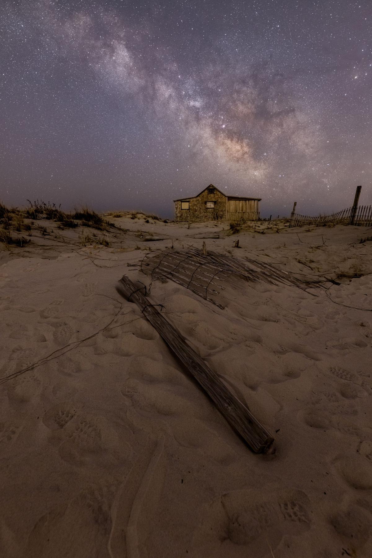 A photo Mike Carroll captured of the shack and the Milky Way that same morning. (Kennedy News and Media)