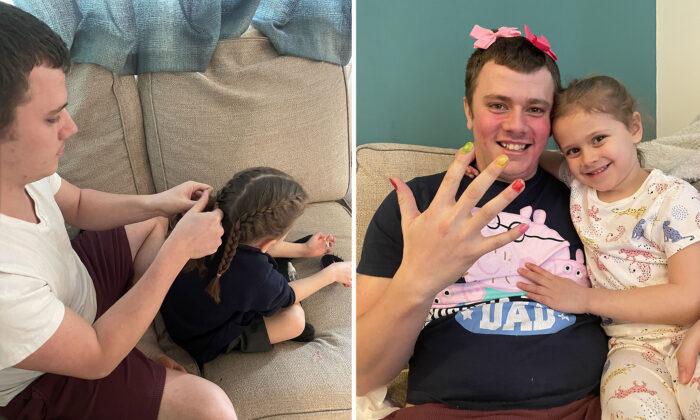 Man Hailed As ‘World’s Best Dad’ After He Learned to Style Hair to Play With His Daughter