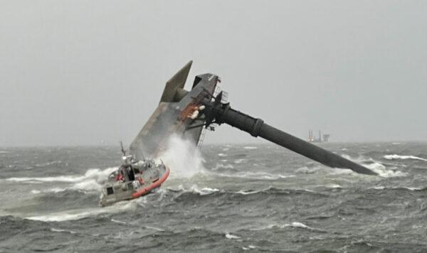 The Coast Guard and multiple good Samaritan vessels responded to the capsized vessel and searched for multiple missing people in the water. (USCG/Coast Guard Cutter Glenn Harris)