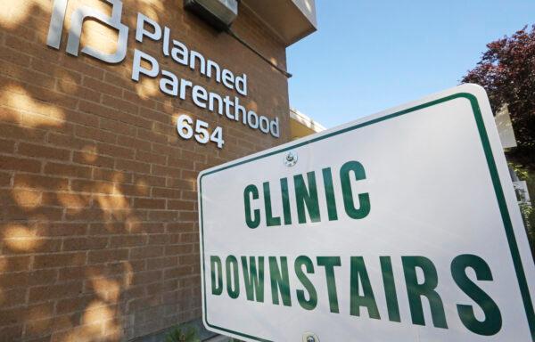A sign is displayed at Planned Parenthood in Salt Lake City, Utah, on Aug. 21, 2019. (Rick Bowmer/AP Photo)