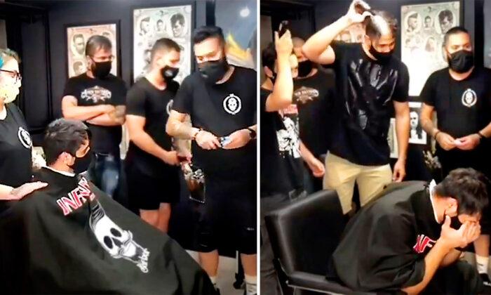 Video Shows Cancer Patient’s Reaction at Barbershop When Staff Unexpectedly Shave Their Heads