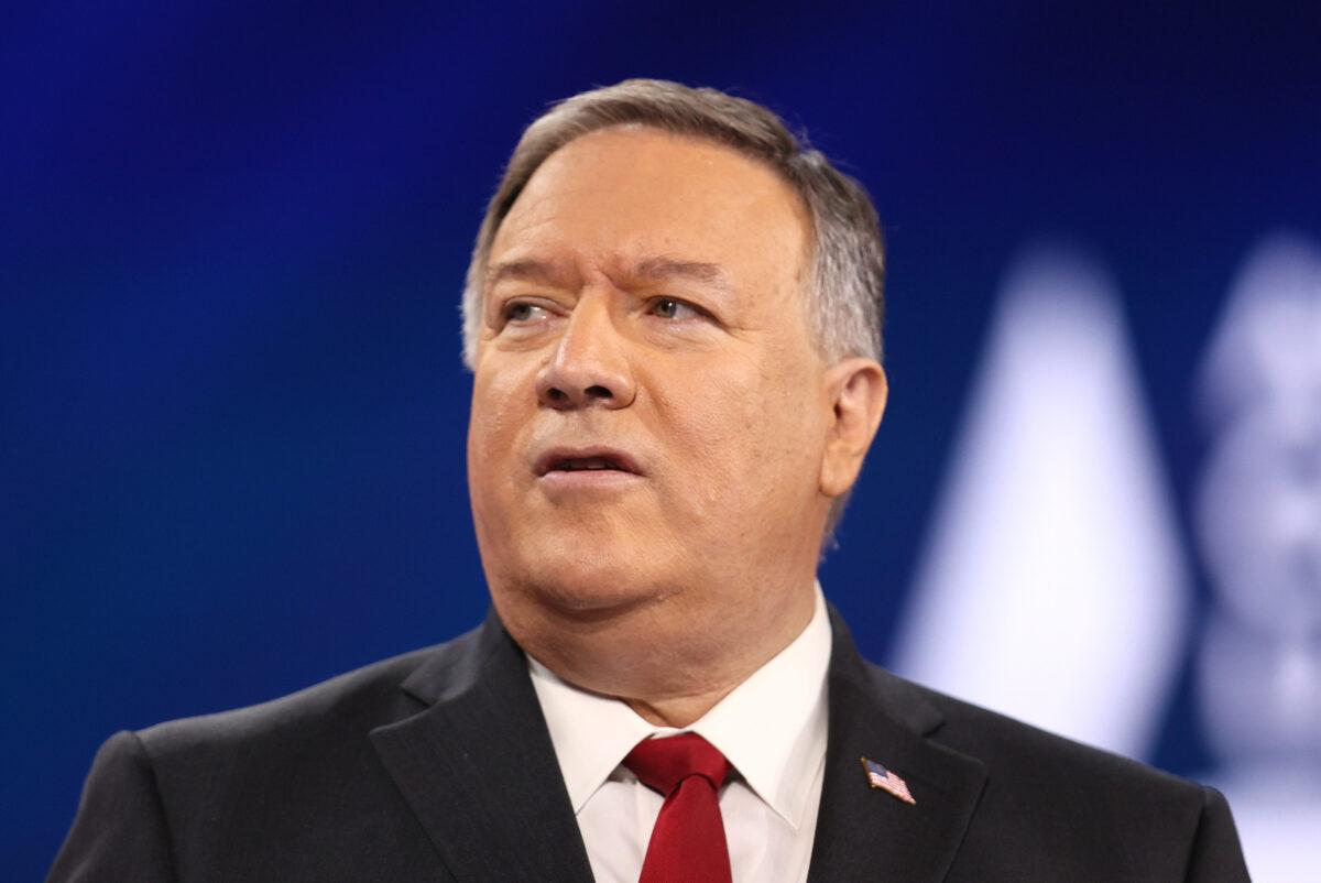 Former U.S. Secretary of State Mike Pompeo addresses the Conservative Political Action Conference held in the Hyatt Regency in Orlando, Fla. on Feb. 27, 2021. (Joe Raedle/Getty Images)