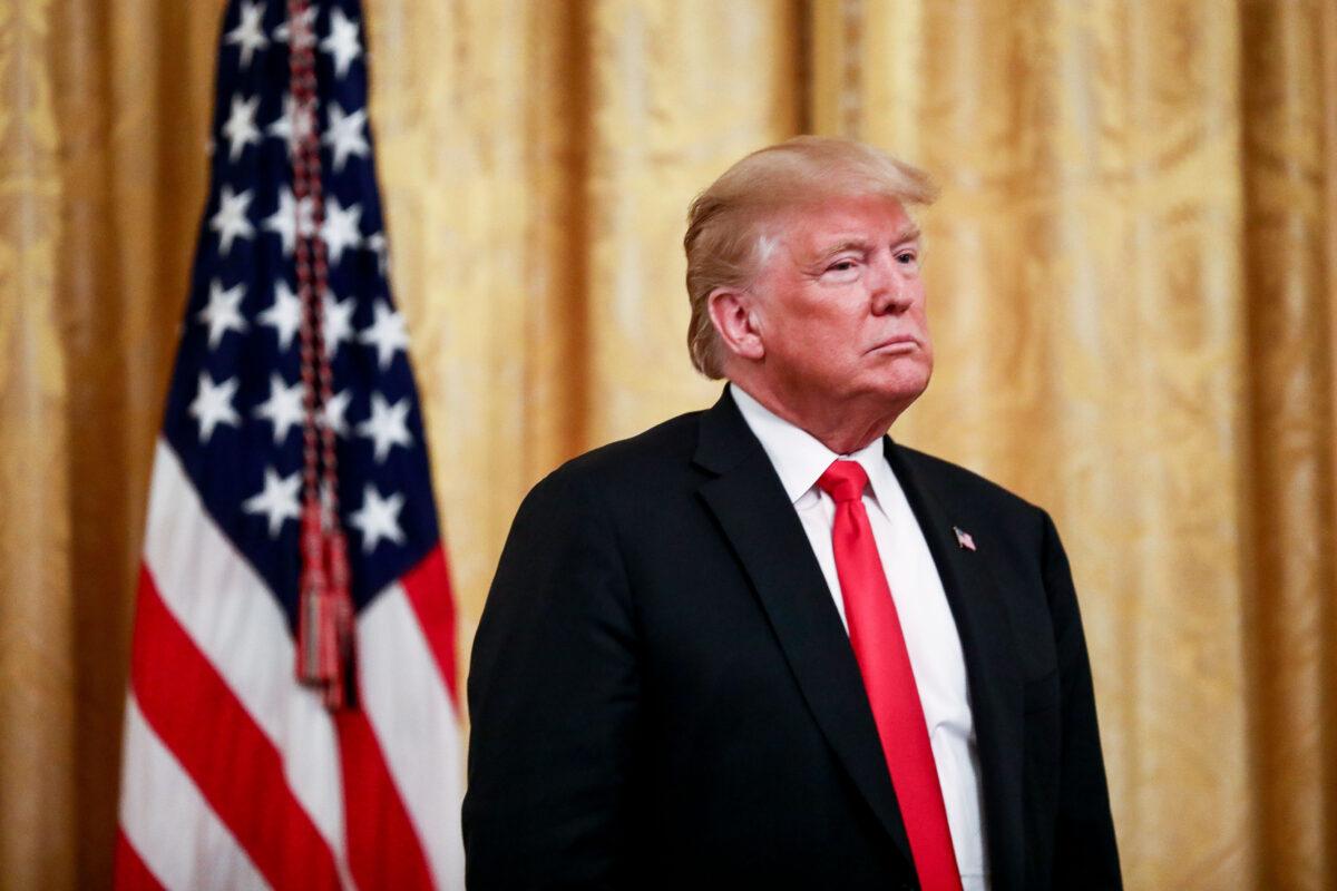 Former President Donald Trump at the White House in Washington on Aug. 20, 2018. (Samira Bouaou/The Epoch Times)