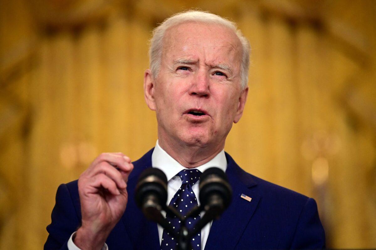 President Joe Biden at the White House in Washington on April 15, 2021. (Jim Watson/AFP via Getty Images)