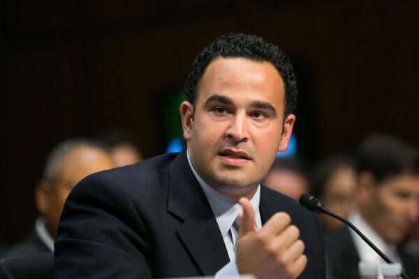 Kevin Sabet testifies during a Senate Judiciary Committee hearing on "Conflicts between State and Federal Marijuana Laws," on Capitol Hill in Washington, on Sept. 10, 2013. (Drew Angerer/Getty Images)