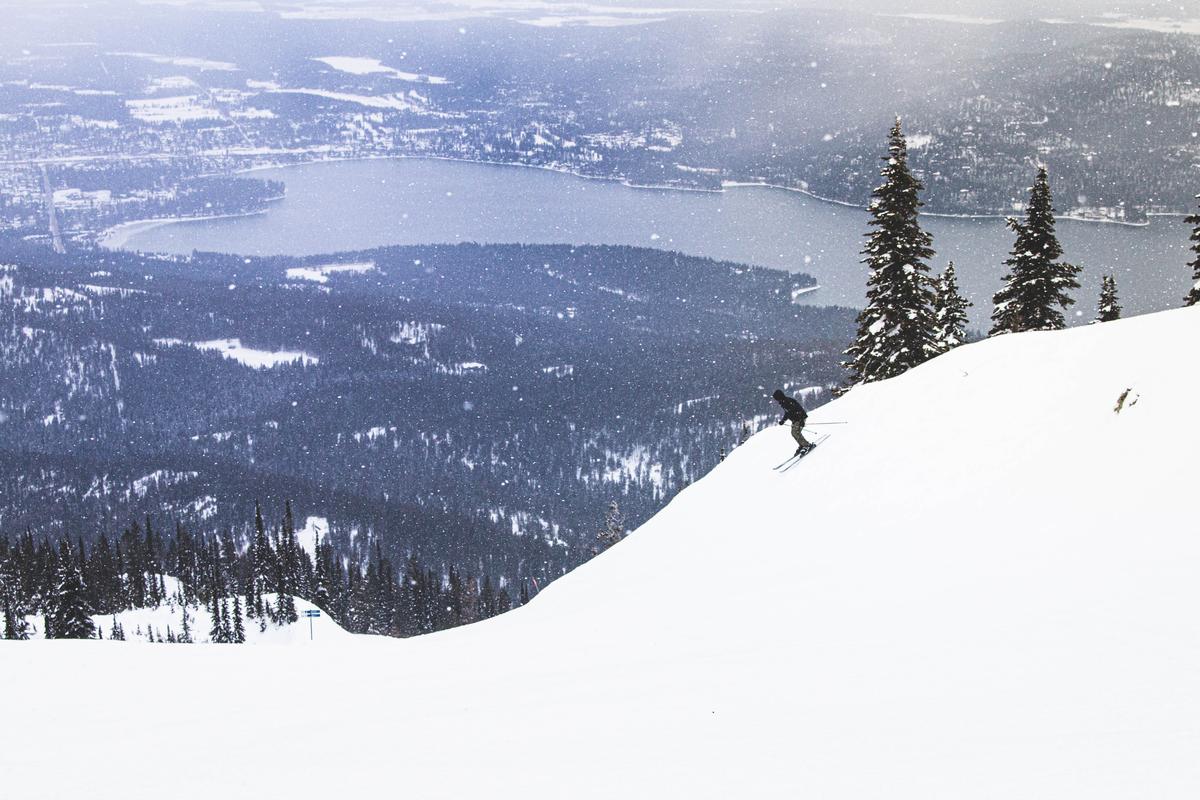 Venturing off property for some spring skiing at Whitefish Mountain Resort in northwest Montana. (Courtesy of Shalee Wanders)