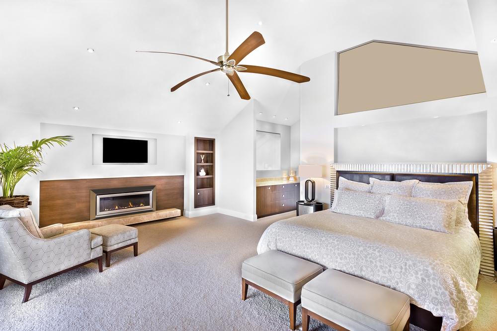 Use ceiling fans to circulate air and prevent water from condensing and mold from forming. (JR-stock/Shutterstock)