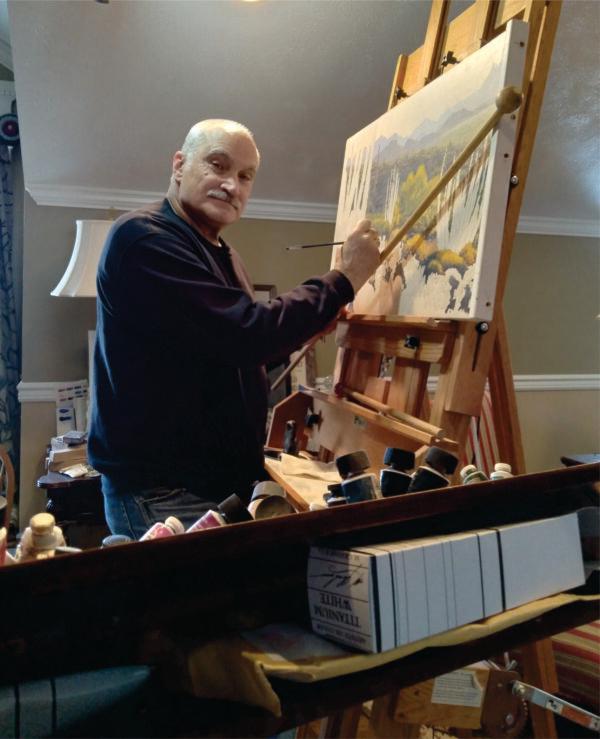 Realist painter Steve Wineinger in his studio in Spokane, Washington. (Steve Wineinger)