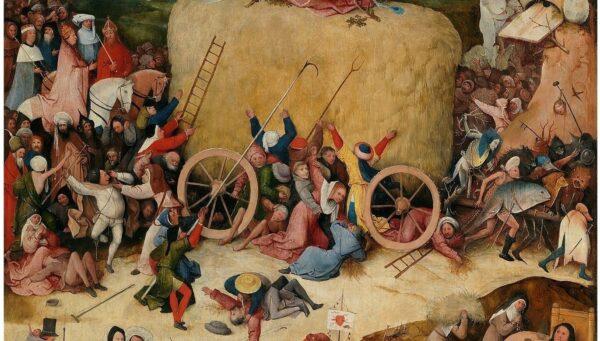 Detail “The Hay Wagon,” circa 1515 by Hieronymous Bosch or workshop.