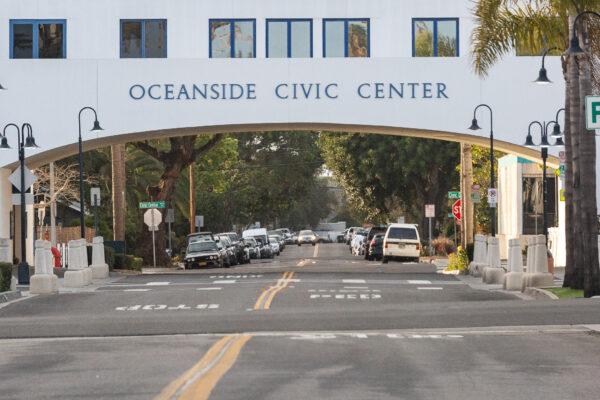 The Civic Center in Oceanside, Calif., on April 14, 2021. (John Fredricks/The Epoch Times)