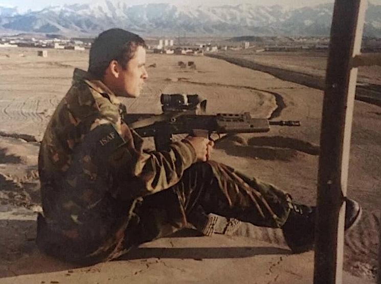 Darren Wright serving in Afghanistan. (Courtesy of <a href="https://veteransintologistics.org.uk/">Veterans into Logistics</a>)