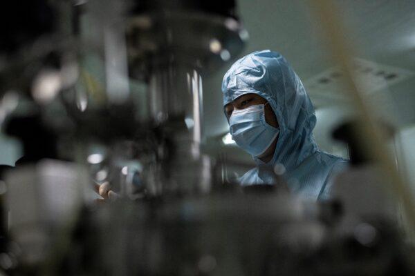 A researcher works in a Chinese biopharma lab in Shenyang, in China's northeast Liaoning Province, on June 10, 2020. (Noel Celis/AFP via Getty Images)