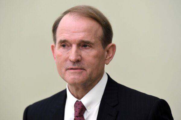  Leader of Ukraine’s Opposition Platform—For Life political party Viktor Medvedchuk attends a meeting with Russia's President Vladimir Putin in Moscow, Russia, on March 10, 2020. (Sputnik/Alexei Nikolsky/Kremlin via Reuters)