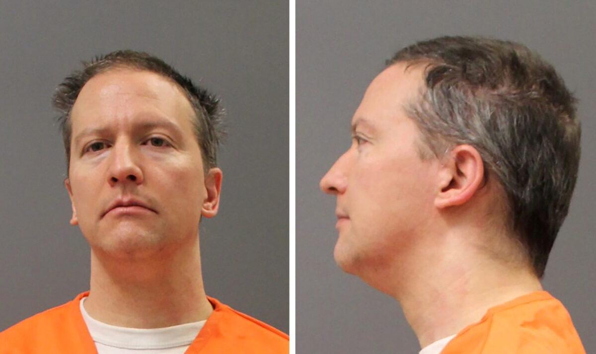 Former Minneapolis police officer Derek Chauvin is shown in a combination of police booking photos after a jury found him guilty on all counts in his trial for second-degree murder, third-degree murder, and second-degree manslaughter in the death of George Floyd in Minneapolis, Minn., on April 20, 2021. (Minnesota Department of Corrections via Reuters)