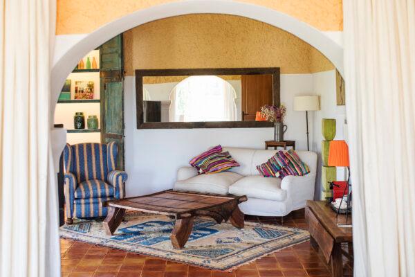 The decor includes Moroccan-inspired textiles. (Courtesy of Cas Gasi)