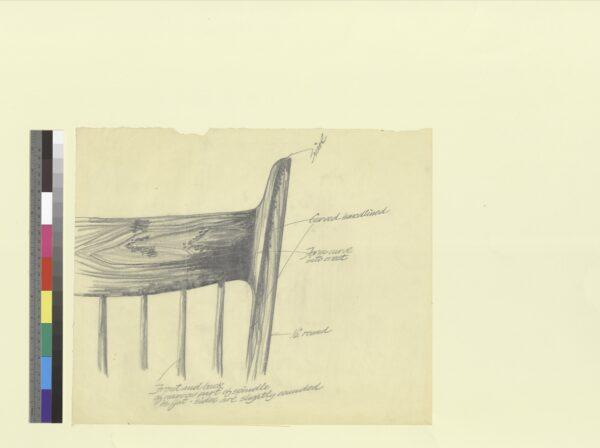 One of Maloof's sketches. (Courtesy of the Sam and Alfreda Maloof Foundation for Arts and Crafts)