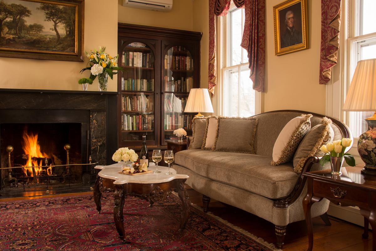 The parlor at Caldwell House Bed & Breakfast. (Courtesy of Caldwell House Bed & Breakfast)