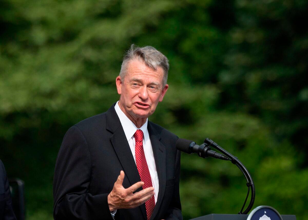 Idaho Gov. Brad Little speaks at the White House in Washington, on July 16, 2020. (Jim Watson/AFP via Getty Images)