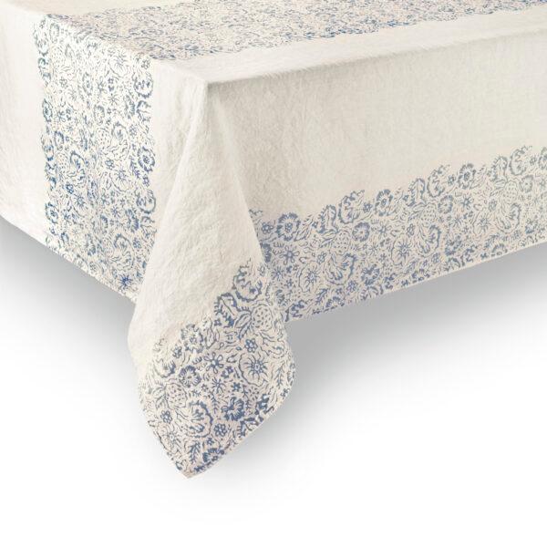 This floral print linen tablecloth is made using traditional hand-stamping methods. Comes in a sage green or calm blue shade. (Alma Tablecloth by Aerin, $375, Aerin.com )