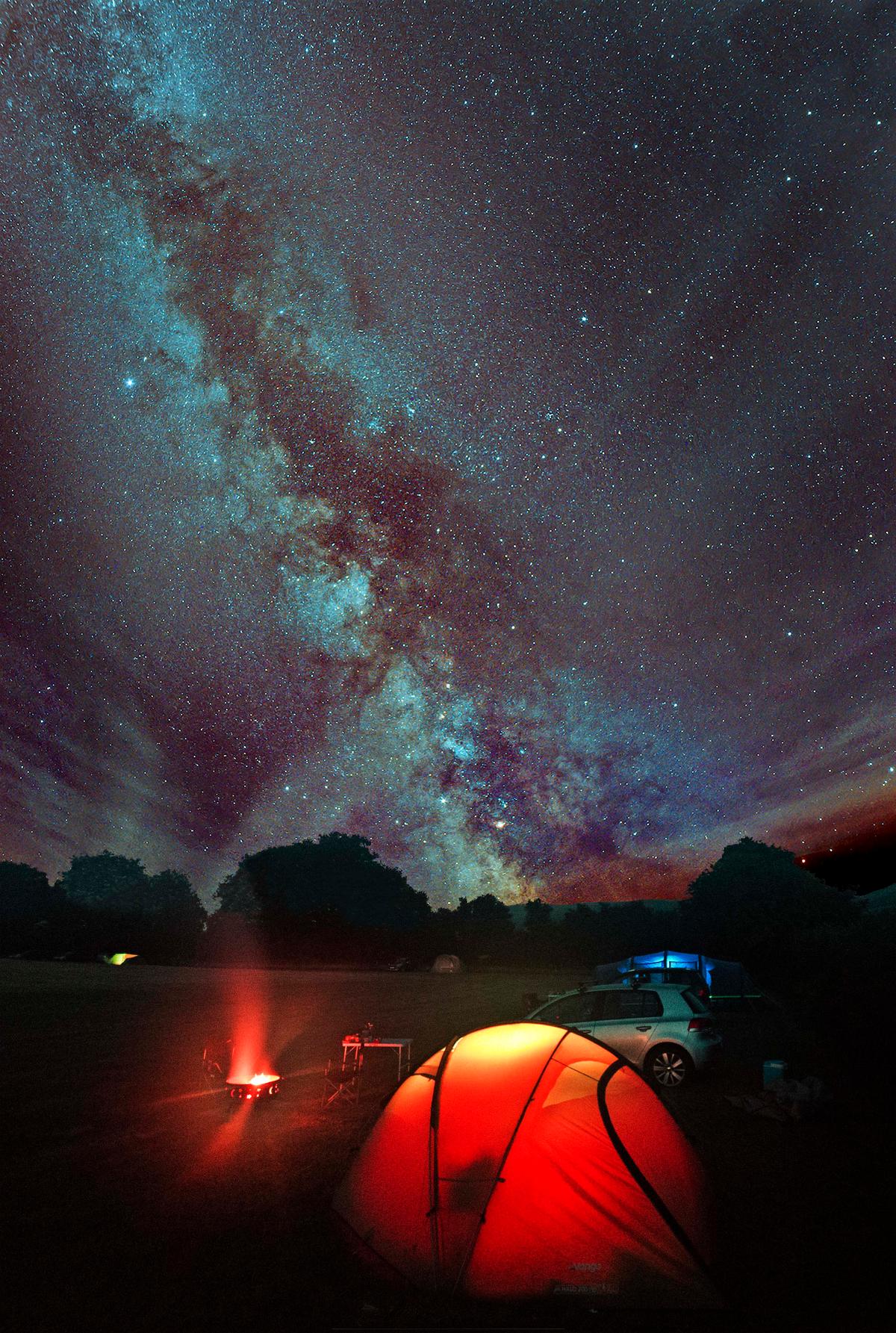 A picture of the Milky Way taken in Brecon, Wales. (Caters News)