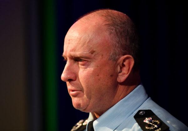 AFP Commissioner Neil Gaughan speaks to the media in Canberra, Australia on Jun. 6, 2019. (Getty Images)