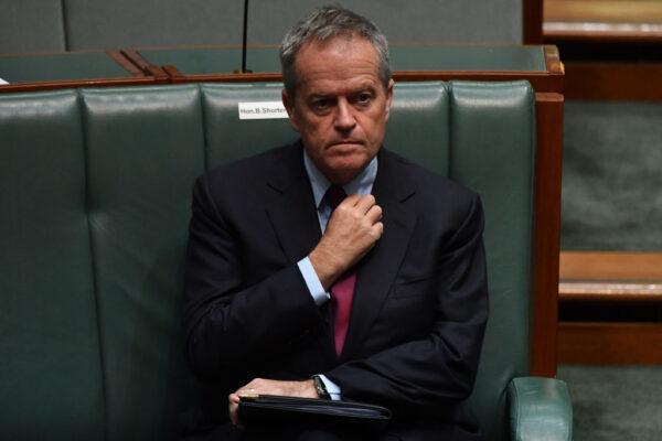 Former Opposition Leader Bill Shorten during Question Time in the House of Representatives at Parliament House in Canberra, Australia, on Mar. 17, 2021. (Photo by Sam Mooy/Getty Images)