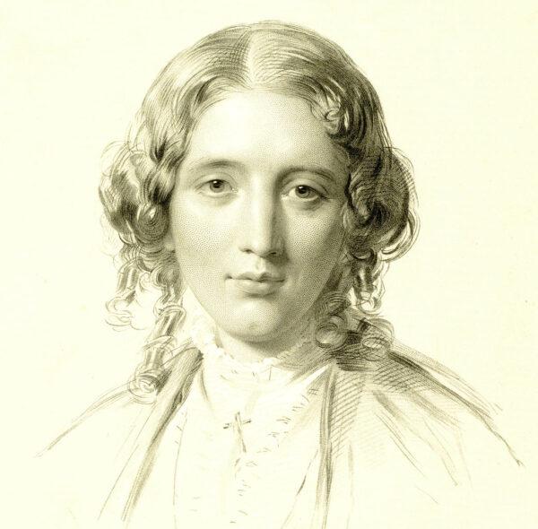 Portrait of Harriet Beecher Stowe, circa 1855, by Francis Holl after a painting by George Richmond. National Portrait Gallery. (Public Domain)