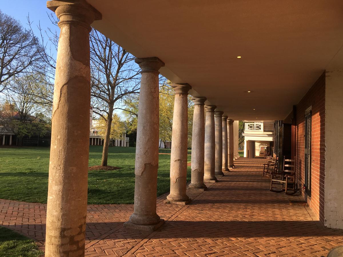 The colonnade and some original columns. (Bob Kirchman)