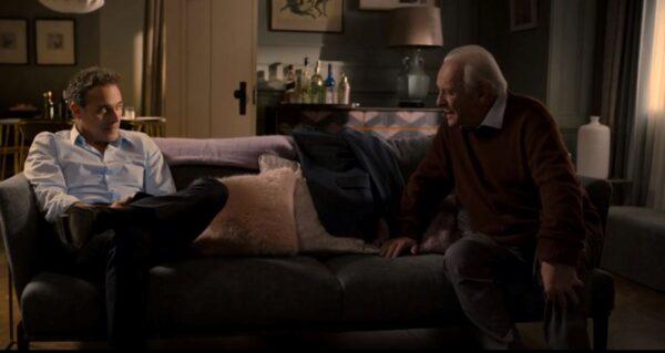Rufus Sewell (L) and Anthony Hopkins, in “The Father.” (Sony Pictures Classics)