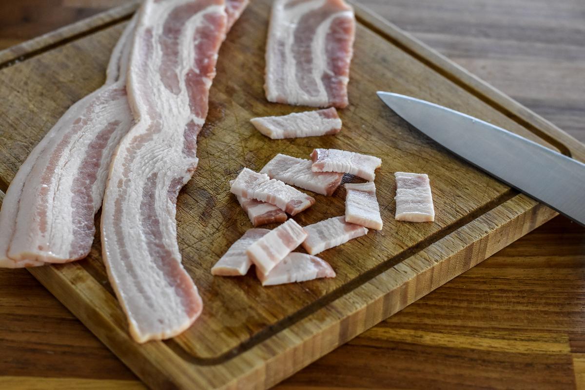 If you can't find lardons, slice thick-cut bacon across the grain into short matchsticks. (Audrey Le Goff)