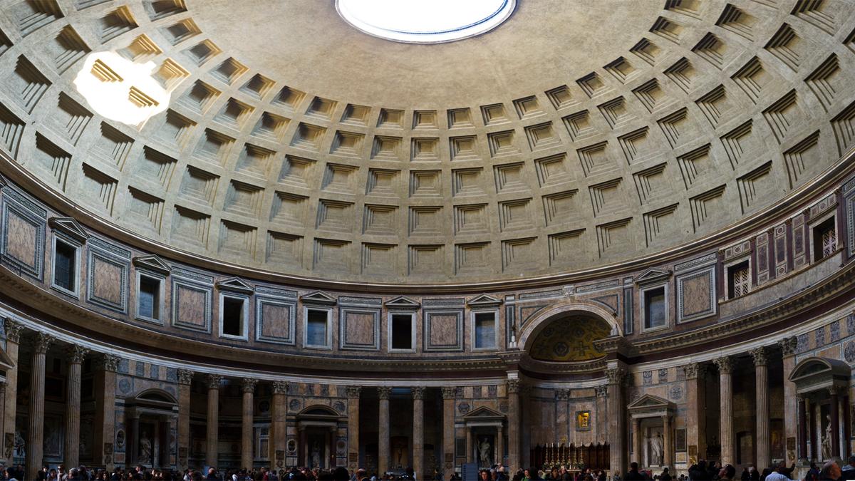 The Pantheon (Rome). View of the Dome c. 125 CE (photo: Darren Puttock)