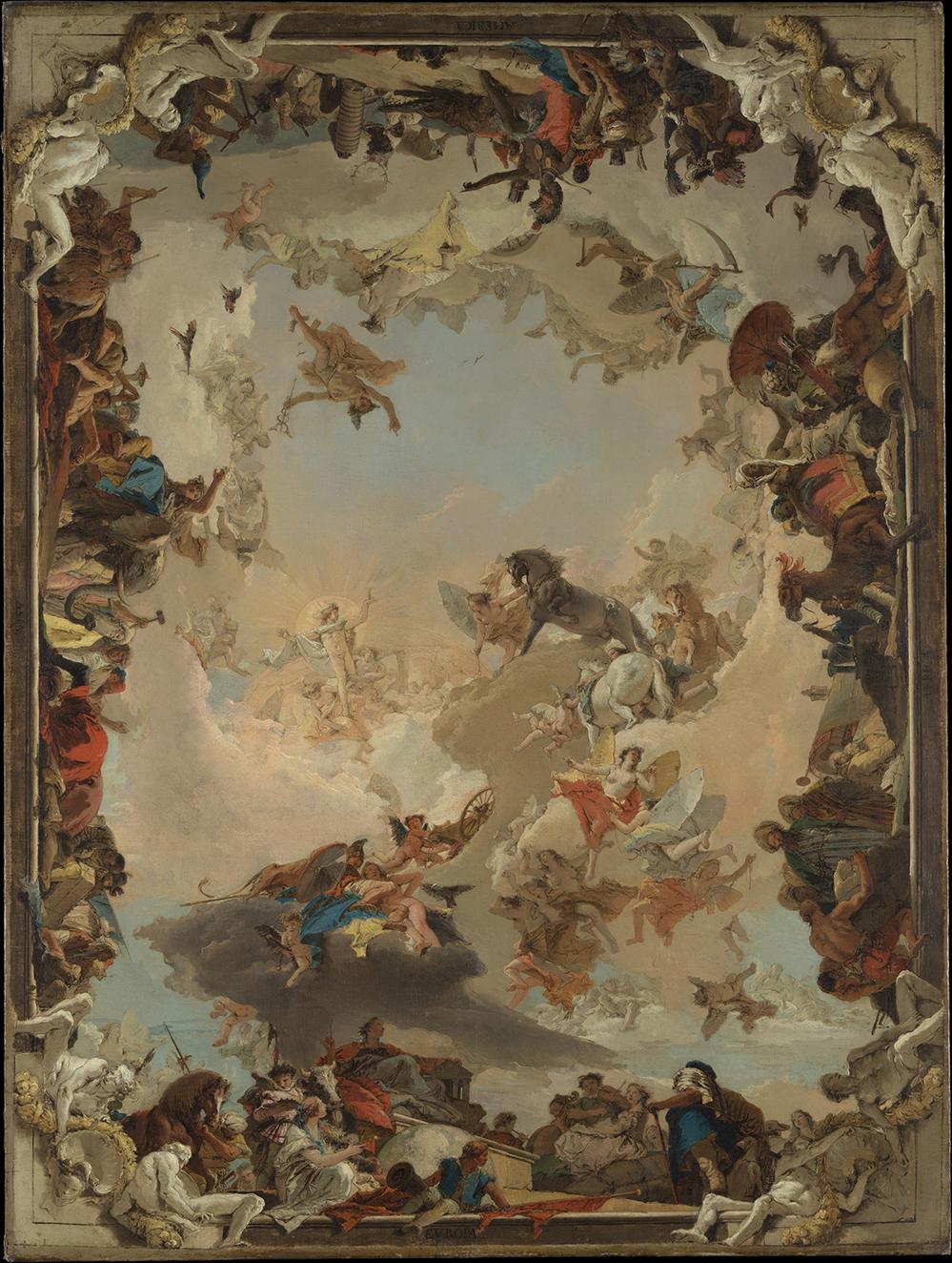 “Allegory of the Planets and Continents,” 1752 by Giovanni Battista Tiepolo. Oil on canvas. Metropolitan Museum of Art, New York. (Public Domain)